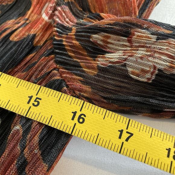 Joie Women's Floral Pleated Blouse Size M Victorian Whimsigoth Old Money‎ Career - Picture 4 of 11